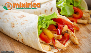 Alimentação equilibrada! 4 opções de wraps no Mixirica anexo ao Angeloni Center, válido de segunda a segunda para consumo ou retirada no local para almoço ou jantar