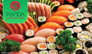 Leve e saboroso! Combinado de sushi com 20 peças no Panda Oriental no Nações Shopping, válido de segunda a sexta para consumo ou retirada no local