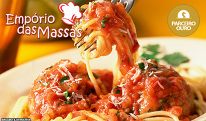 Almoço garantido de segunda a sexta! Buffet livre para almoço no Empório das Massas, com uma grande diversidade de massas, carnes, saladas e sobremesas