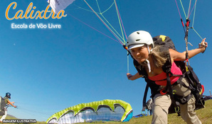 Aventura nas alturas ! Voo duplo de parapente com a Kalixtro Escola de Voo Livre no Morro dos Conventos em até 10 vezes no cartão*