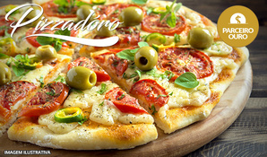 Desde 1996! Rodízio de pizzas forno à lenha com mais de 50 sabores salgadas e doces, buffet livre de lasanhas, massas, saladas e acompanhamentos na Pizzaria Pizzadoro, em anexo ao Criciúma Shopping com playground