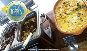 Almoço de domingo especial! Galinha com polenta, fortaia, bacalhau, saladas, sobremesas e muito mais no Restaurante Villa Torres Gastronomia Brasileira, bem no Centro de Criciúma