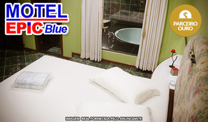 Saia da rotina! Período de 3 horas na suíte onix ou rubi no Motel EPIC Blue com hidromassagem, sauna, cadeira erótica e muitos mais válido de segunda a segunda