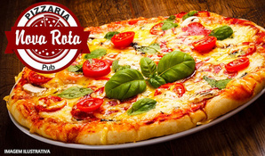 Rodízio de pizzas, buffet Livre com massas, carnes, acompanhamentos e saladas na Nova Rota Pizzaria, de terça a sexta e domingo