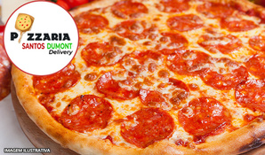 Pizza broto de 4 fatias na Pizzaria Santos Dumont, válido de segunda a segunda para retirada ou tele entrega*