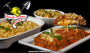 Novidade na área! 2 polpettones recheados com queijo e ao sugo, acompanha spaghetti e batata mineira na Pizzaria Toca do Mineiro, válido de terça a domingo para consumo ou retirada no local