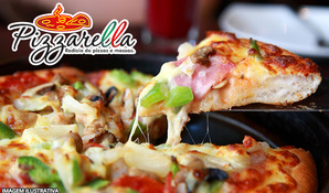 Tradição no sabor e no preço! Rodízio de pizzas salgadas e doces com buffet de massas, risotos, acompanhamentos e uma variedade de saladas na Pizzarella
