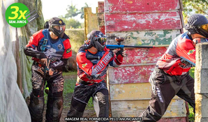 TIGERS PAINTBALL: 1 hora de PaintBall com 120 bolinhas, marcadores, equipamentos de segurança (máscara de proteção e colete anti-impacto)